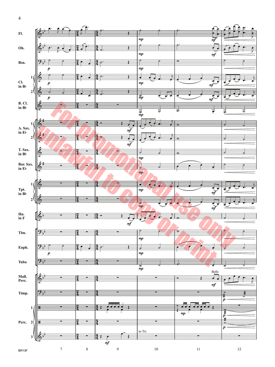 Reverential Skies Concert Band - Sheet Music page 5