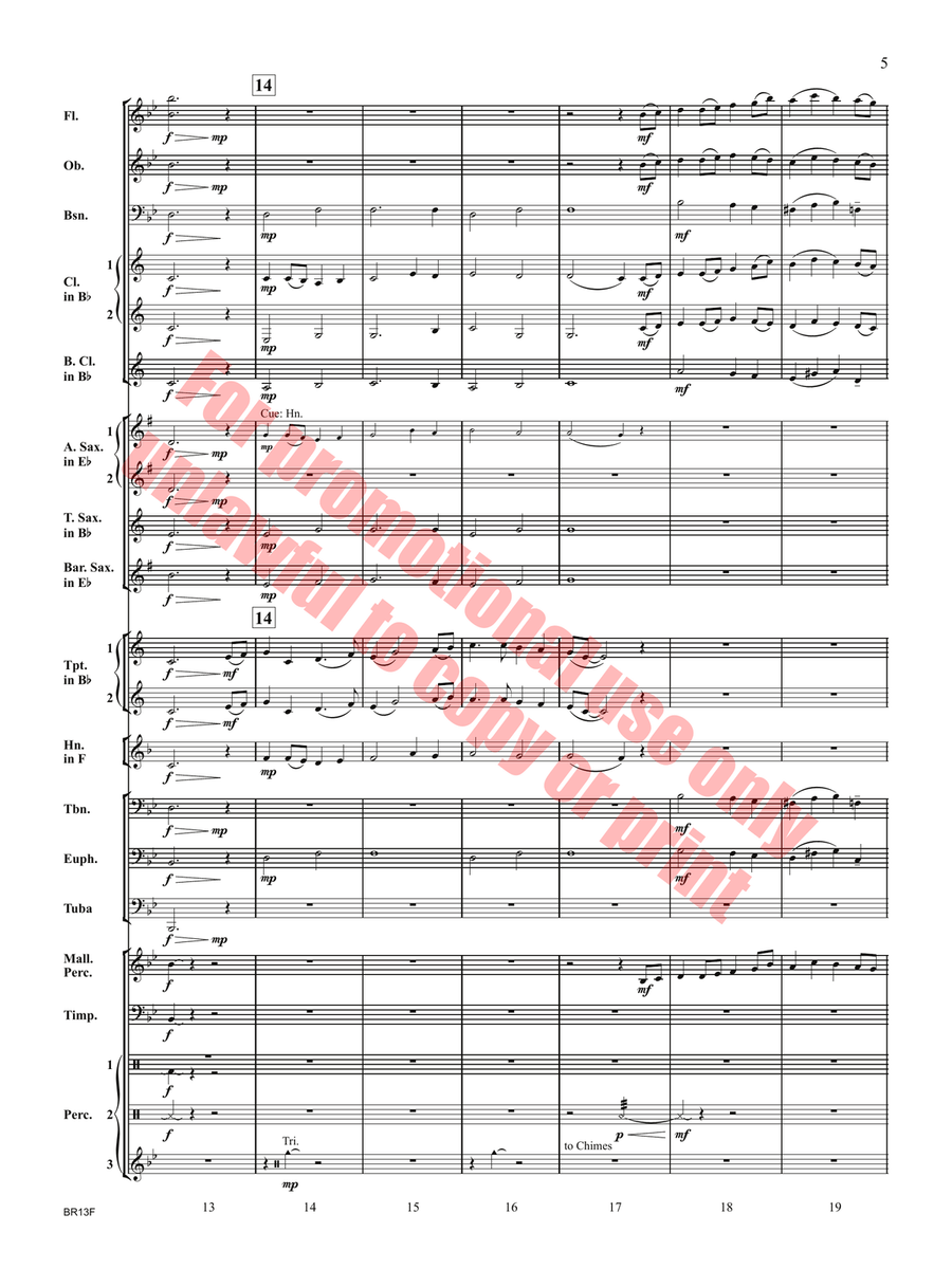 Reverential Skies Concert Band - Sheet Music page 6