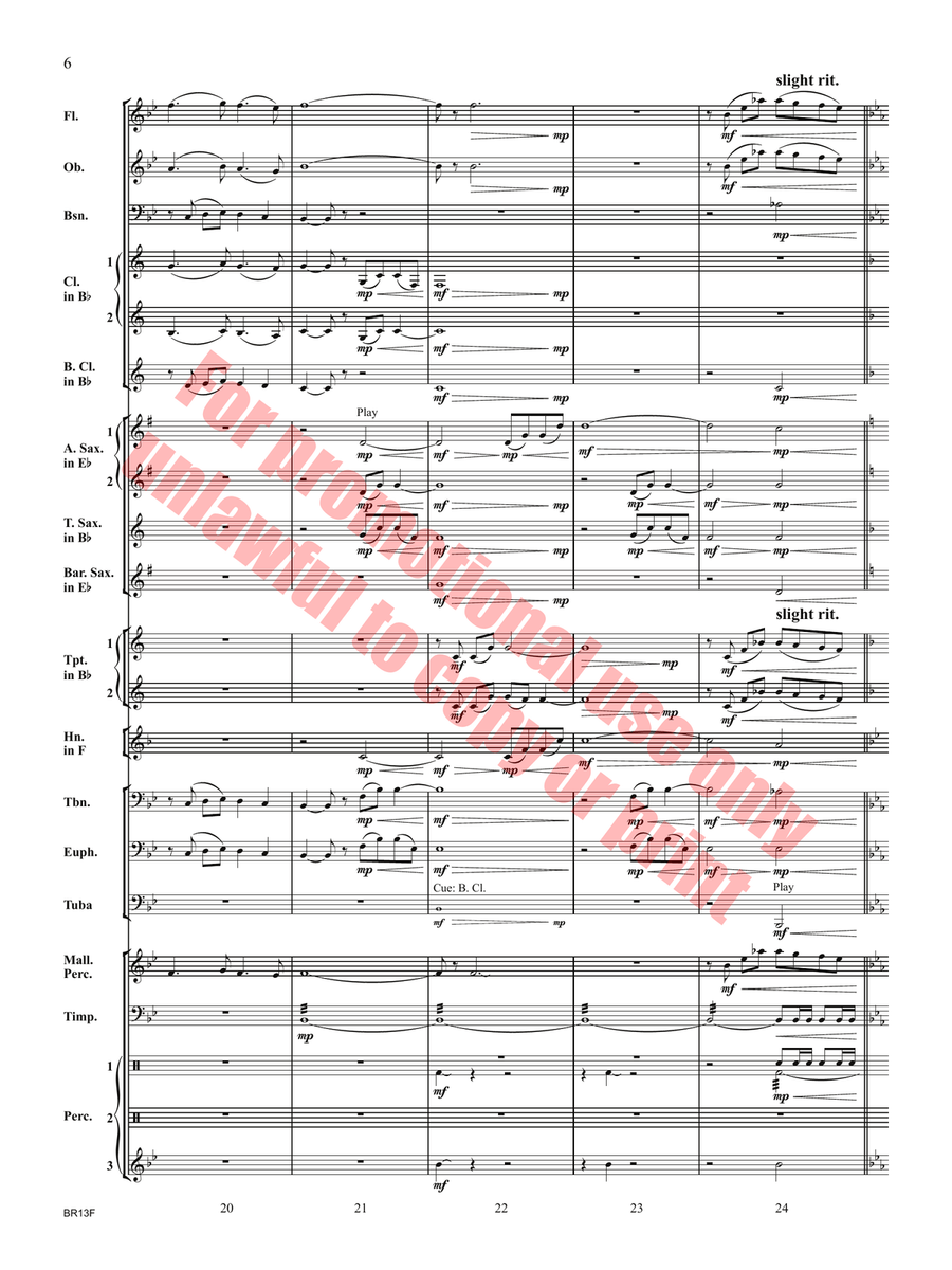 Reverential Skies Concert Band - Sheet Music page 7