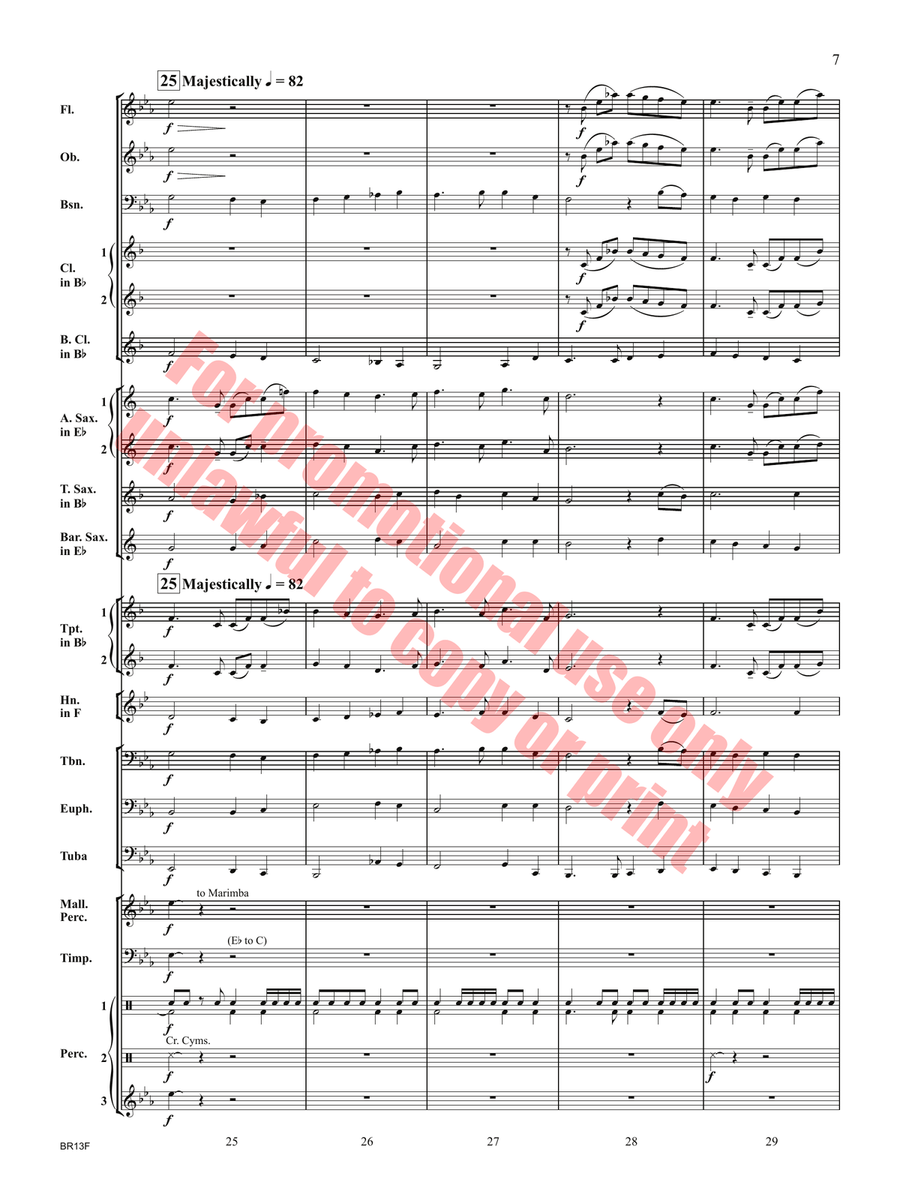 Reverential Skies Concert Band - Sheet Music page 8
