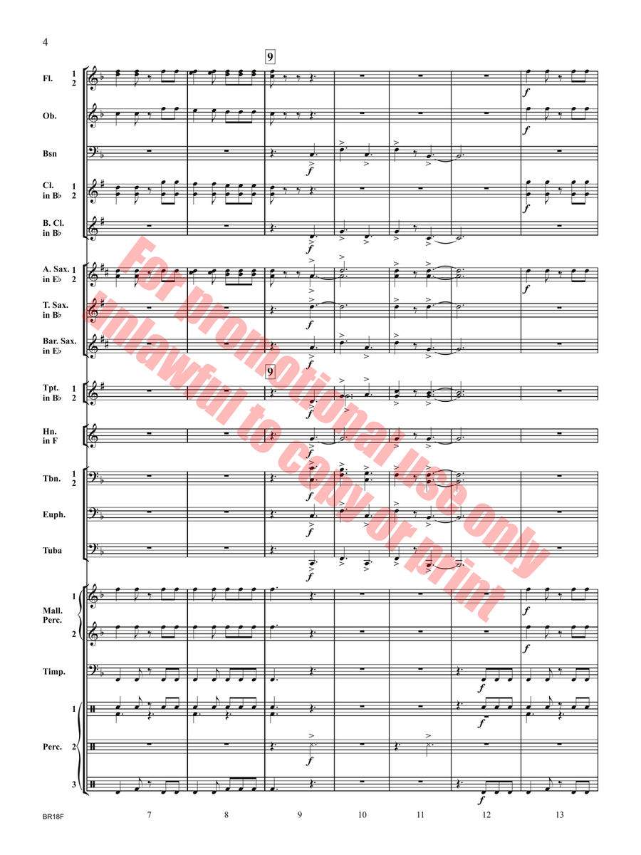 Clap for Joy! by Travis J. Weller Concert Band - Sheet Music page 5