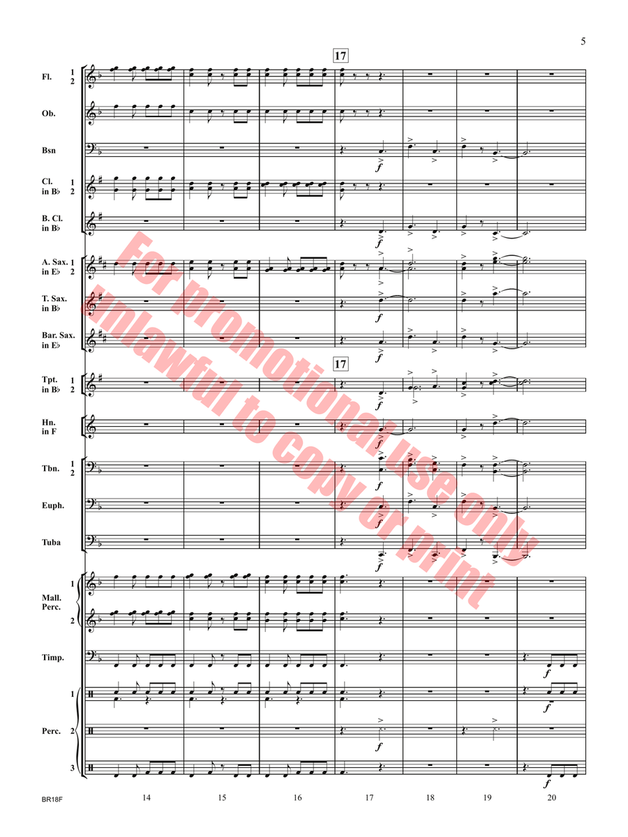 Clap for Joy! by Travis J. Weller Concert Band - Sheet Music page 6