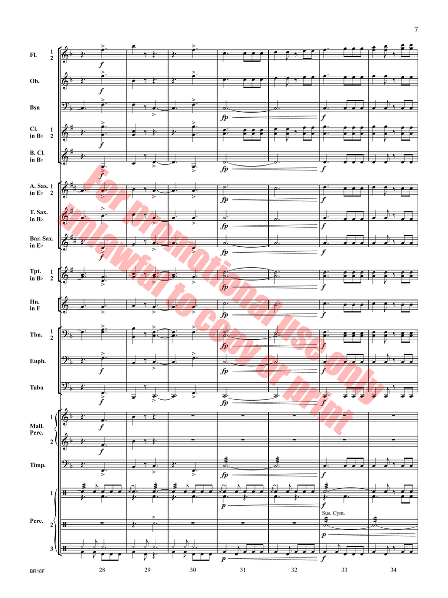 Clap for Joy! by Travis J. Weller Concert Band - Sheet Music page 8