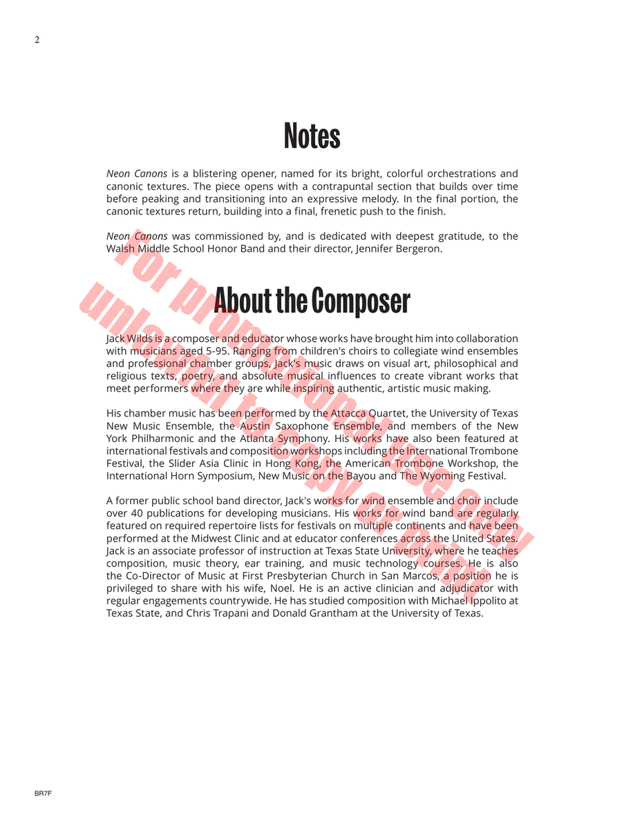 Neon Canons Concert Band - Sheet Music page 3