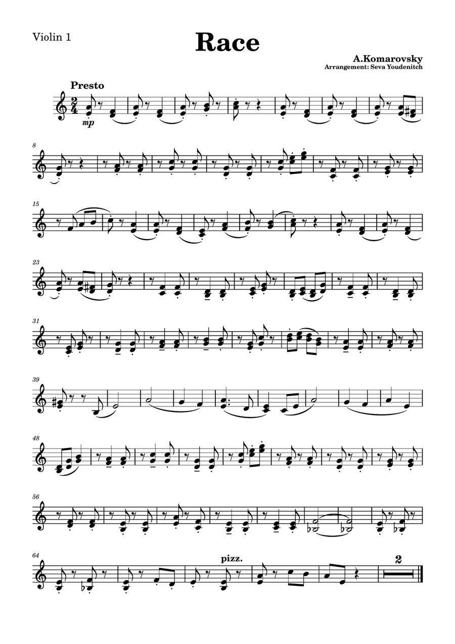 Race (Vperegonki) String Orchestra - Digital Sheet Music page 5