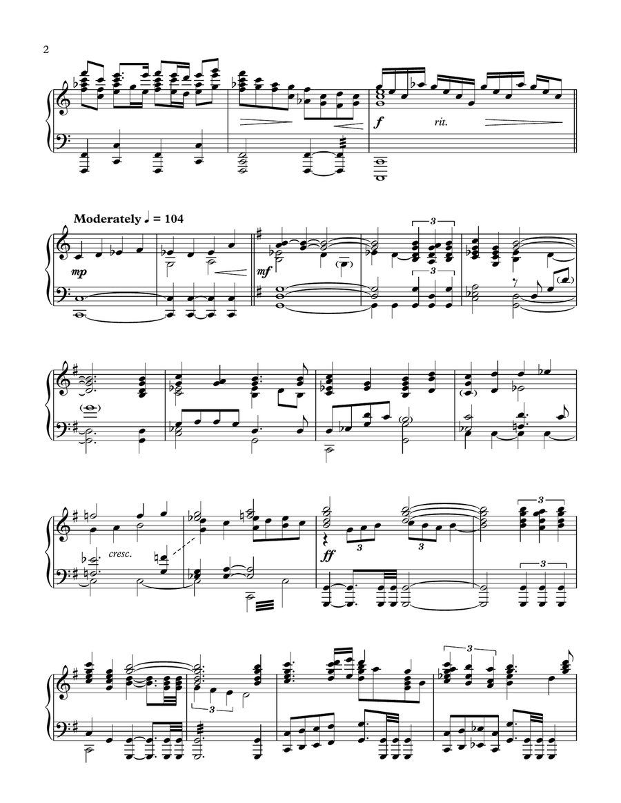 Stargate - Main Title Suite by David Arnold Piano Solo - Digital Sheet Music page 2