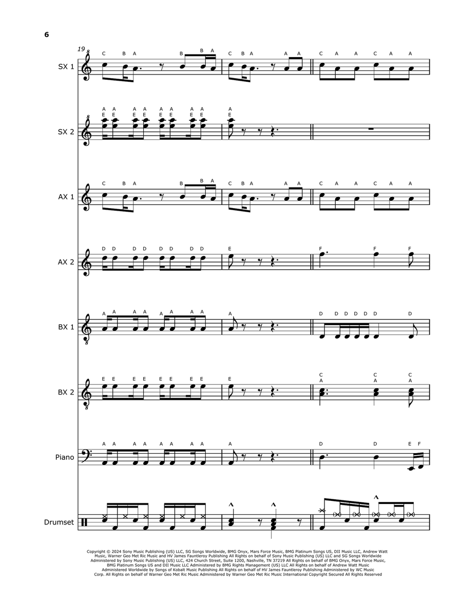 Die With A Smile by Stefani Germanotta Orff Instrument - Digital Sheet Music page 6