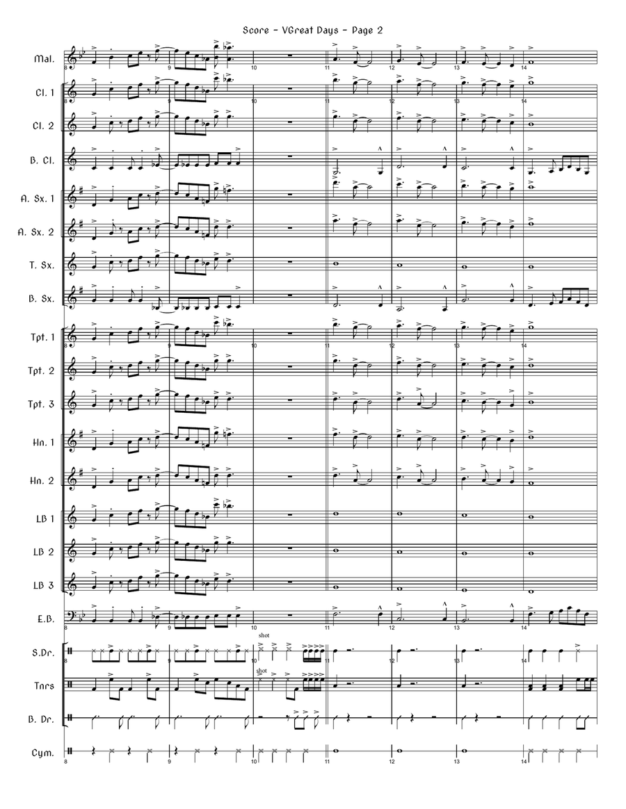 Great Days Marching Band - Digital Sheet Music page 3