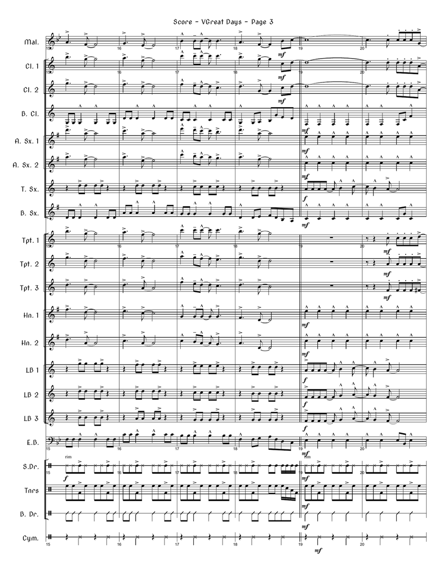 Great Days Marching Band - Digital Sheet Music page 4