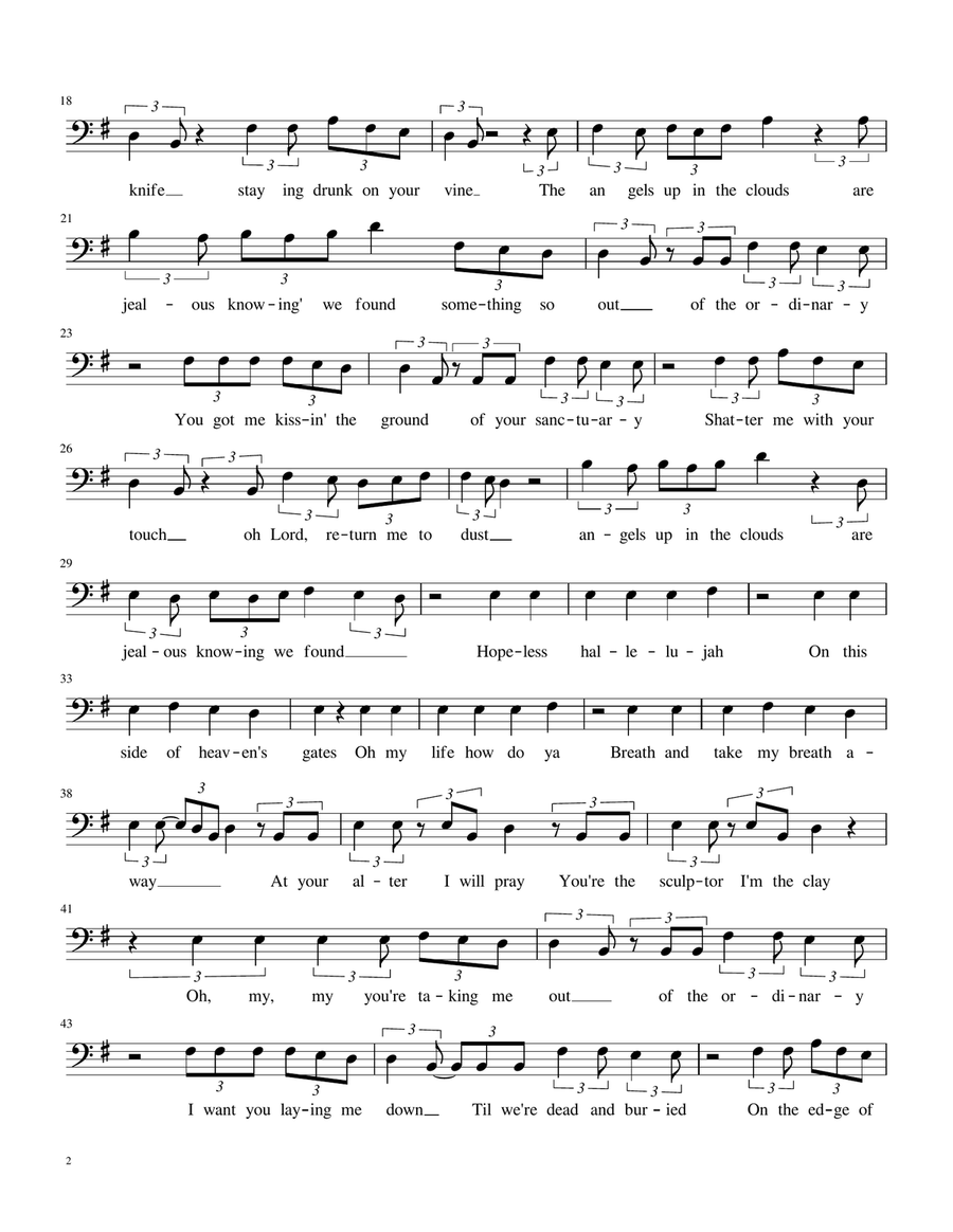 Ordinary Bass Clef Instrument - Digital Sheet Music page 2