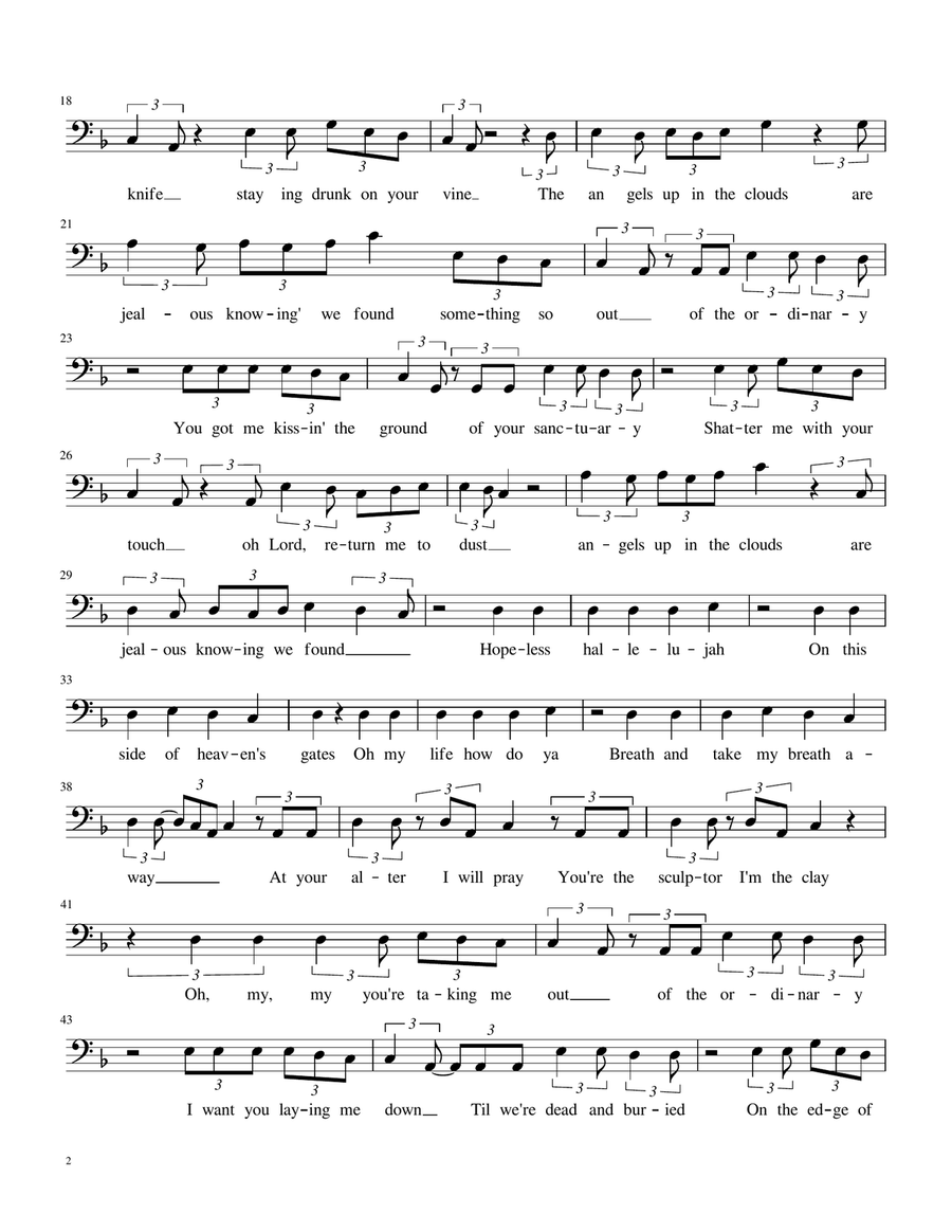 Ordinary Bass Clef Instrument - Digital Sheet Music page 2