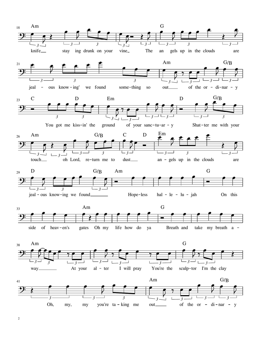 Ordinary Bass Clef Instrument - Digital Sheet Music page 2