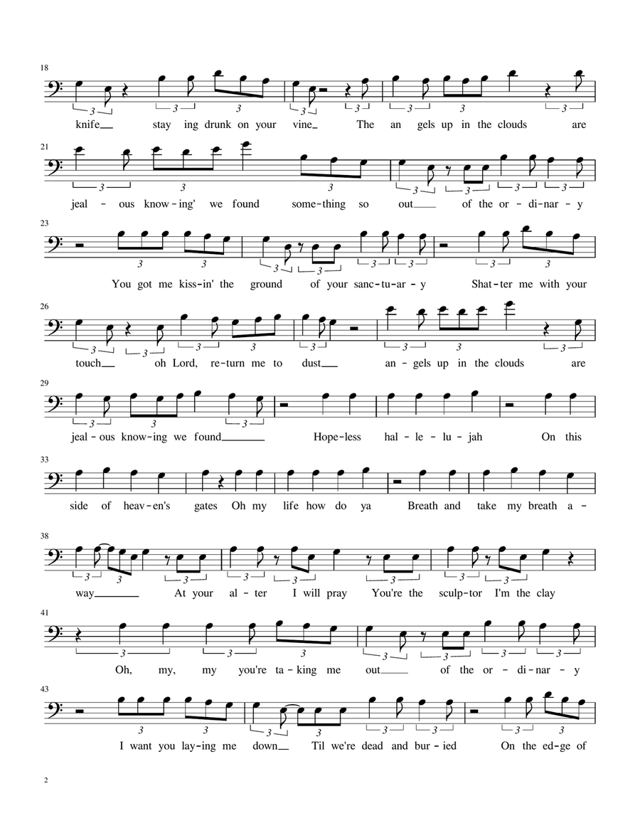 Ordinary Bass Clef Instrument - Digital Sheet Music page 2