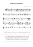 Turkey in the Straw - Voice Lead Sheet in F Easy with Chords and Lyrics