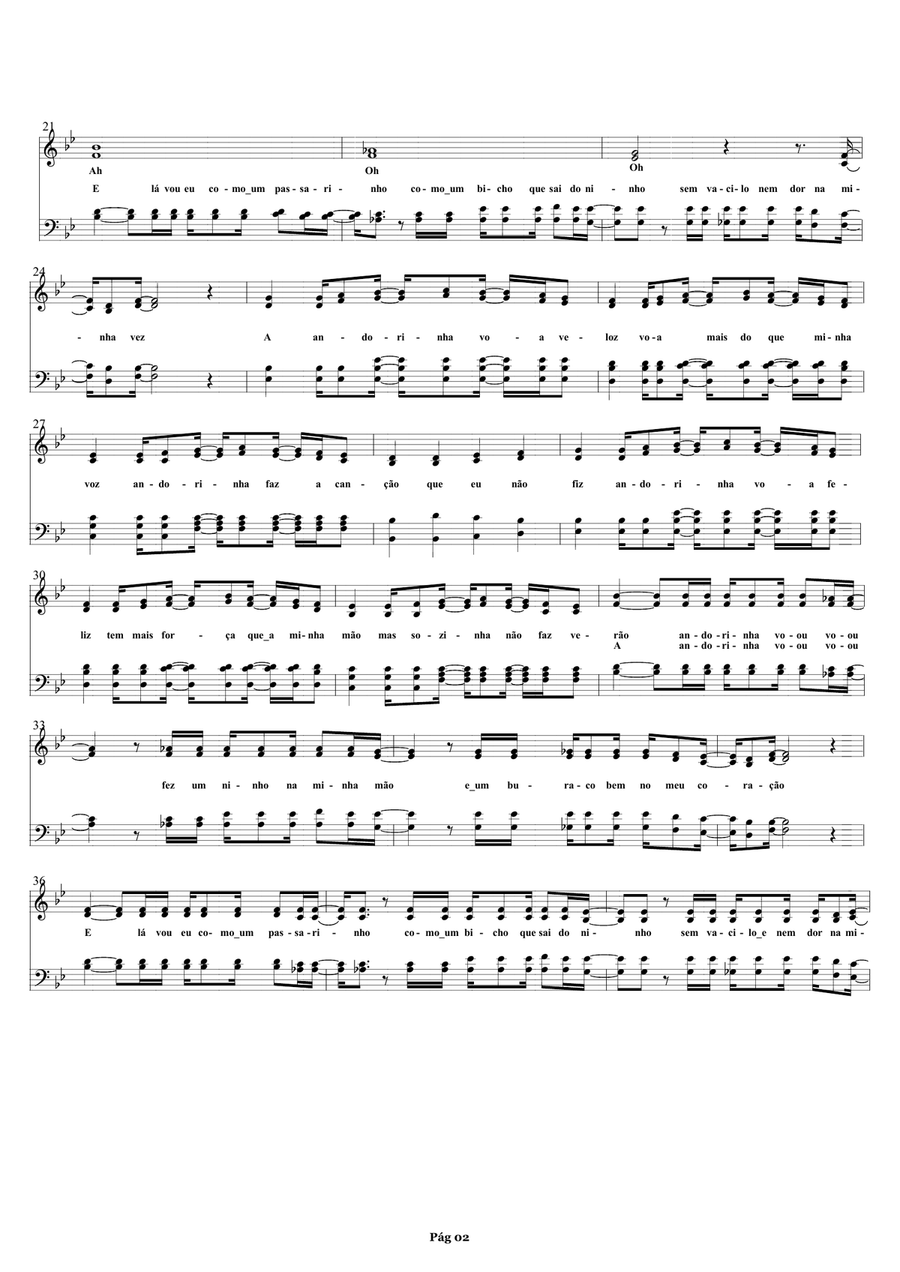 VOA BICHO 4-Part - Digital Sheet Music page 2