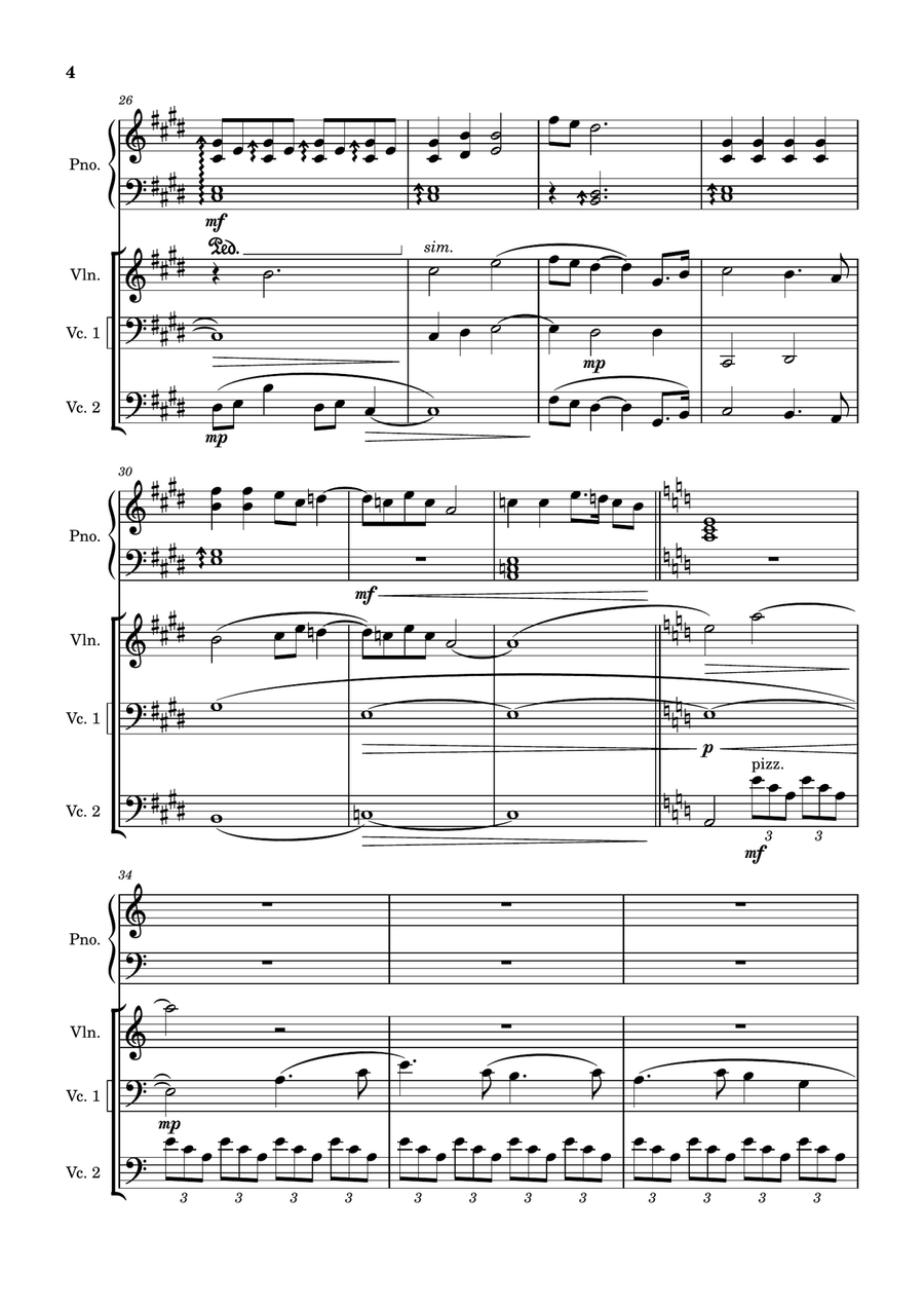 One Autumn Downpoar Piano Trio - Digital Sheet Music page 4