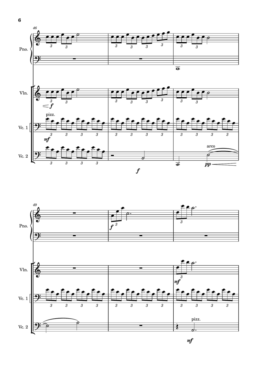 One Autumn Downpoar Piano Trio - Digital Sheet Music page 6