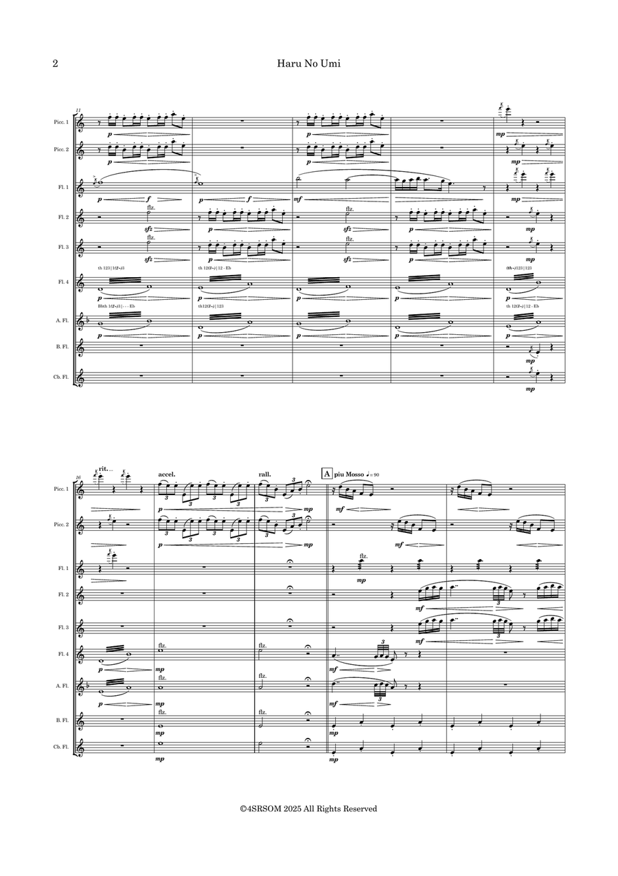 Haru No Umi Woodwind Ensemble - Digital Sheet Music page 4