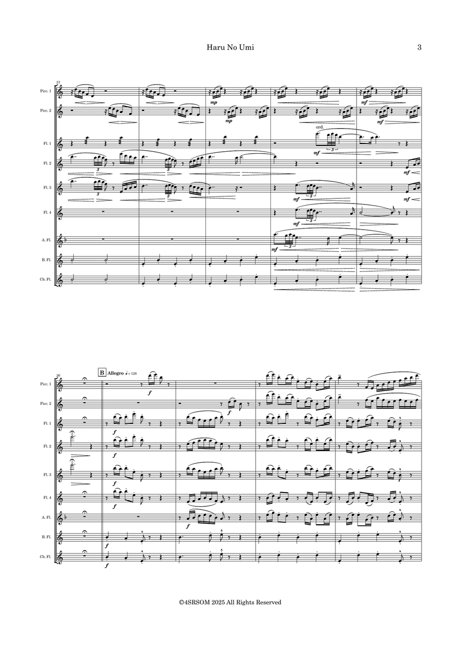 Haru No Umi Woodwind Ensemble - Digital Sheet Music page 5