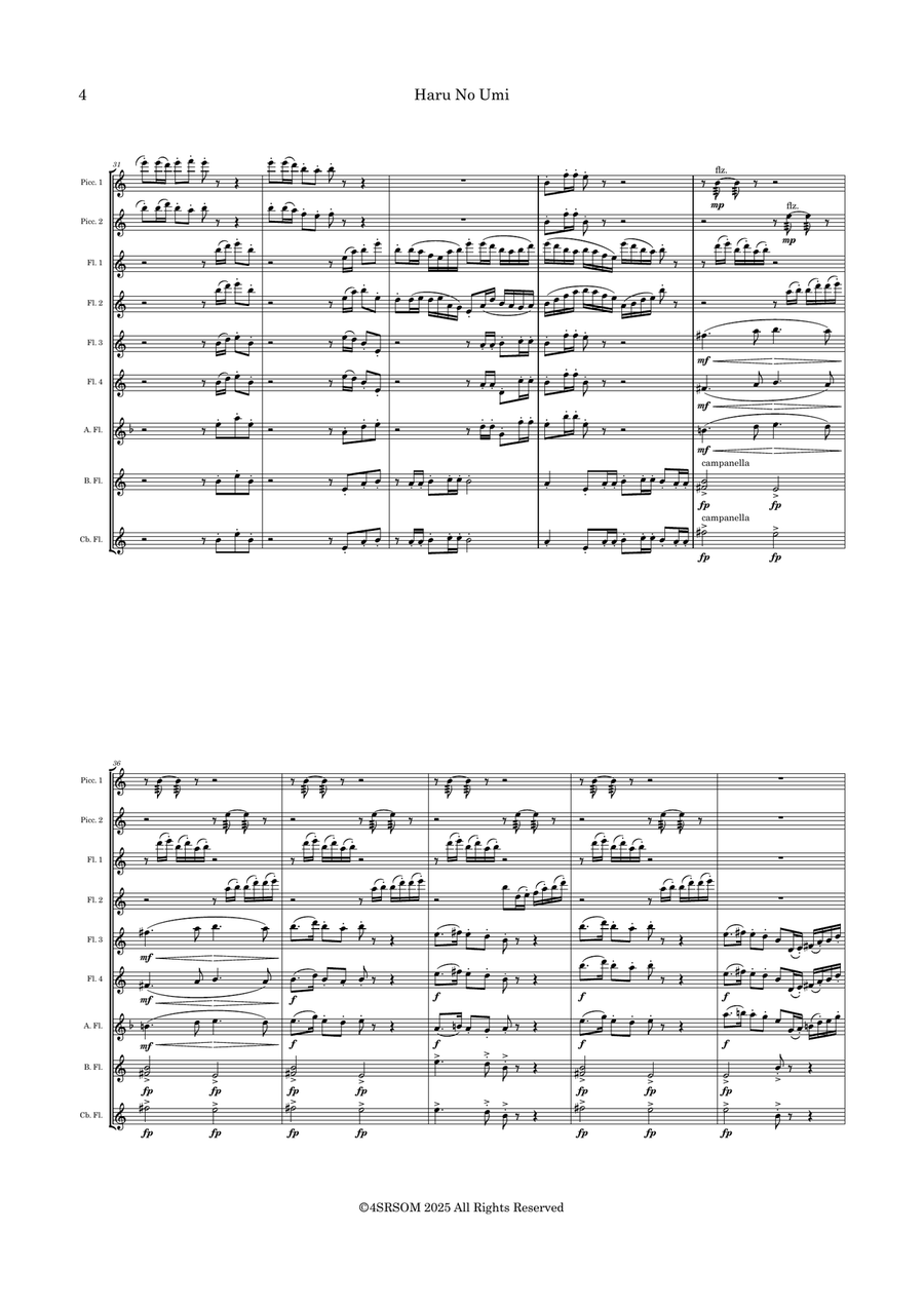 Haru No Umi Woodwind Ensemble - Digital Sheet Music page 6