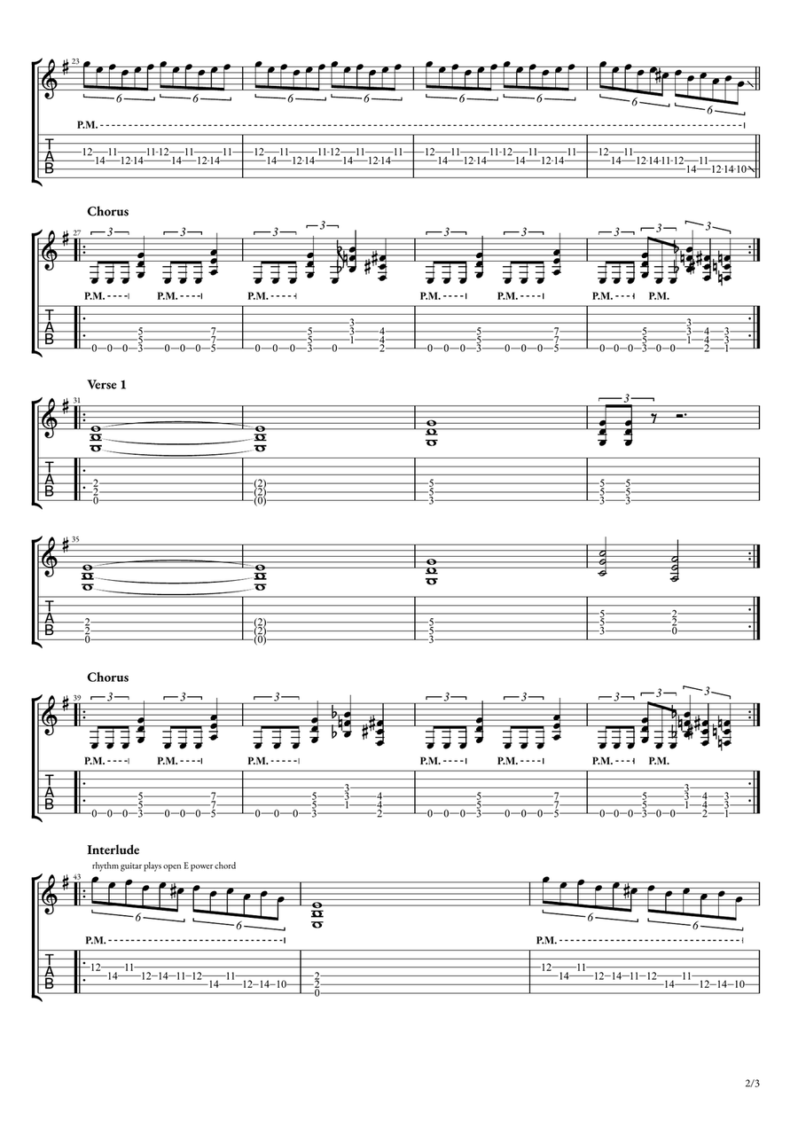 For Whom The Bell Tolls by Metallica Classical Guitar - Digital Sheet Music page 2