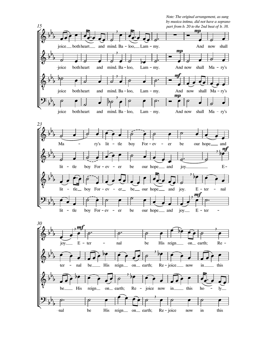 Baloo, Lammy 4-Part - Digital Sheet Music page 2