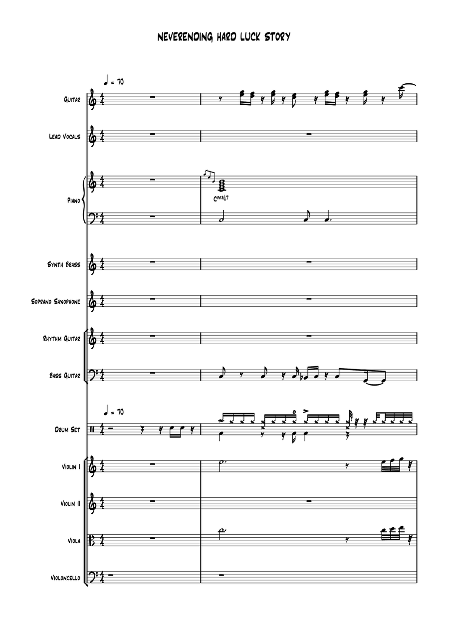 NEVERENDING HARDLUCK STORY (Full band) Jazz Ensemble - Digital Sheet Music page 2