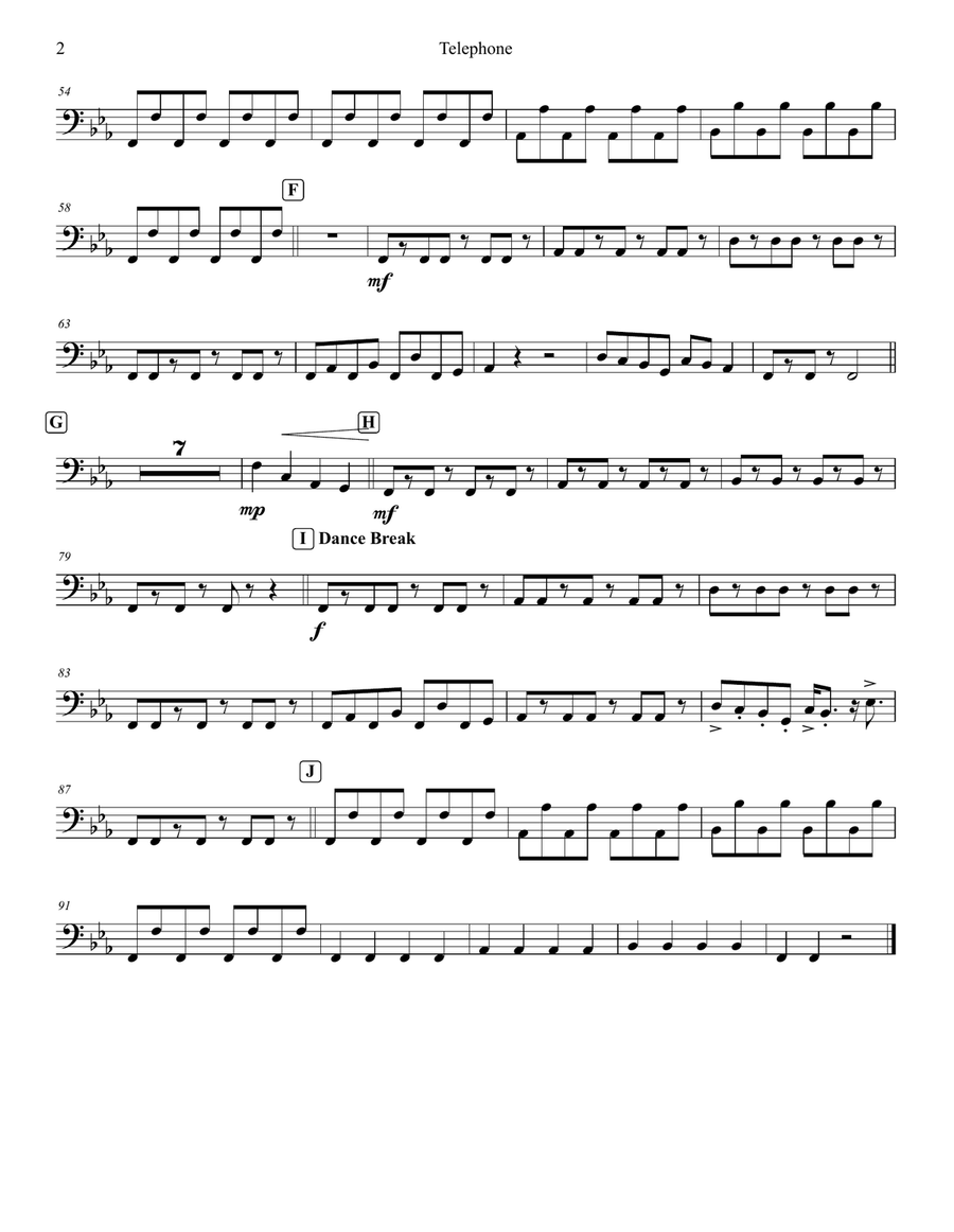 Telephone by Stefani Germanotta SSA - Digital Sheet Music page 6