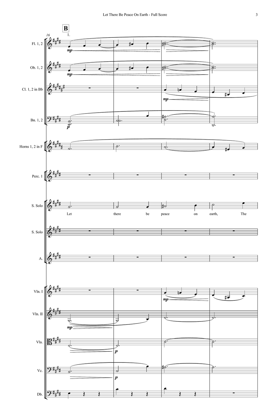 Let There Be Peace On Earth by Jill Jackson Full Orchestra - Digital Sheet Music page 3