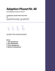 Adaption Mozart Nr. 40 - saxophone quartet
