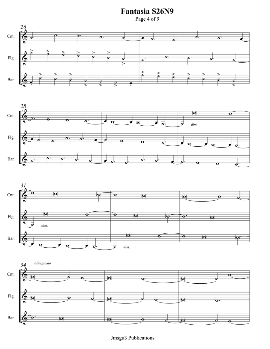 Guthrie: Fantasia S269 for French Horn Trio by James M. Guthrie Brass Trio - Digital Sheet Music page 4