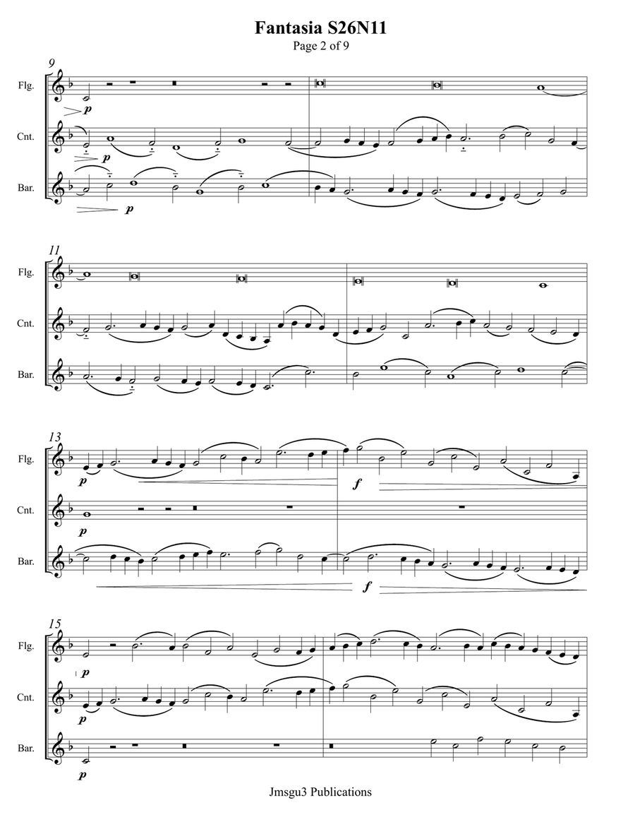 Guthrie: Fantasia S26N11 for French Horn Trio by James M. Guthrie Brass Trio - Digital Sheet Music page 2