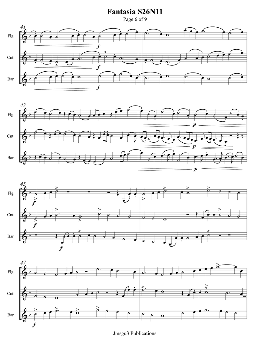Guthrie: Fantasia S26N11 for French Horn Trio by James M. Guthrie Brass Trio - Digital Sheet Music page 6