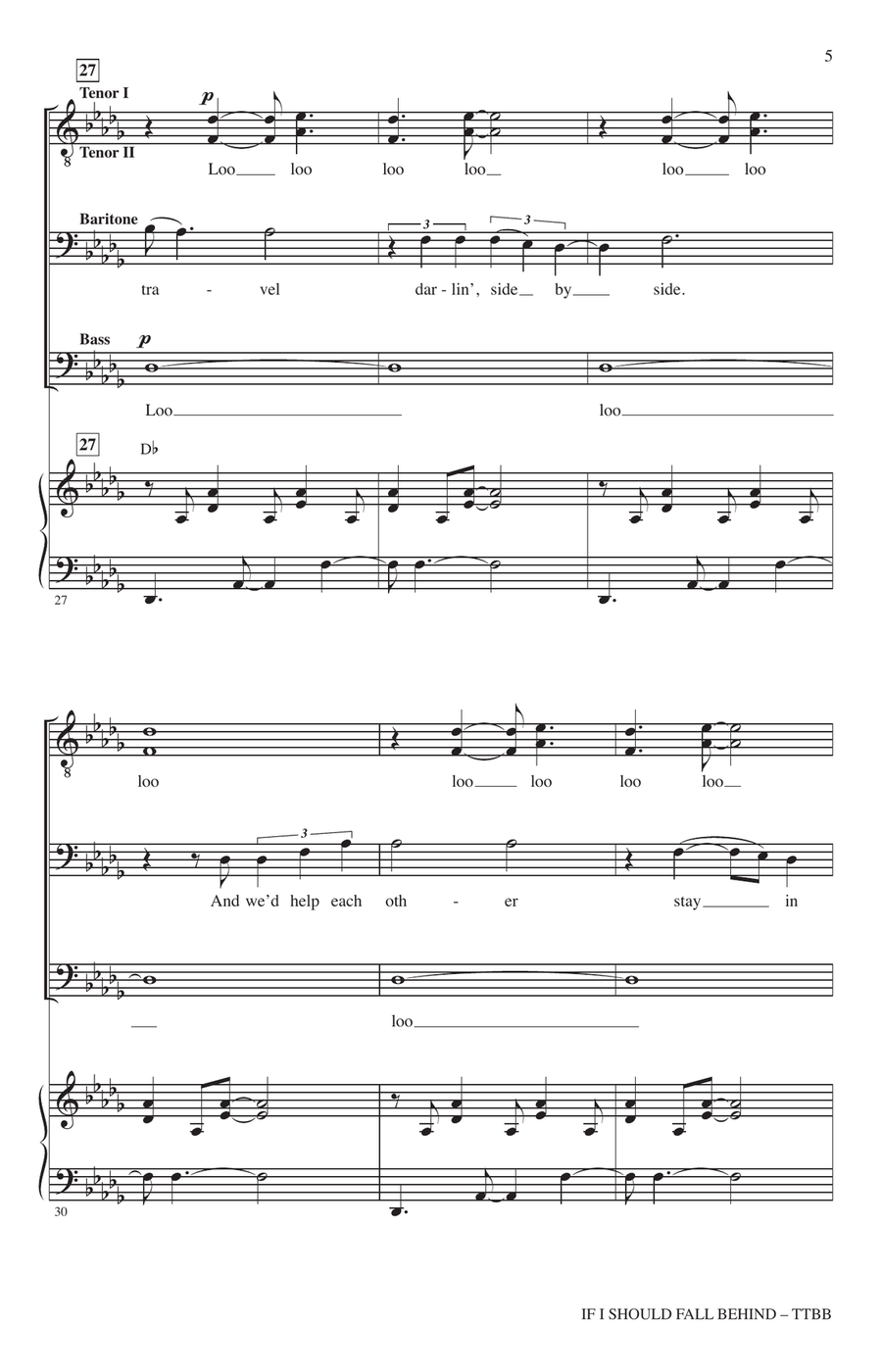 If I Should Fall Behind (arr. Adam Podd & Matt Podd) by Bruce Springsteen TTBB - Digital Sheet Music page 3
