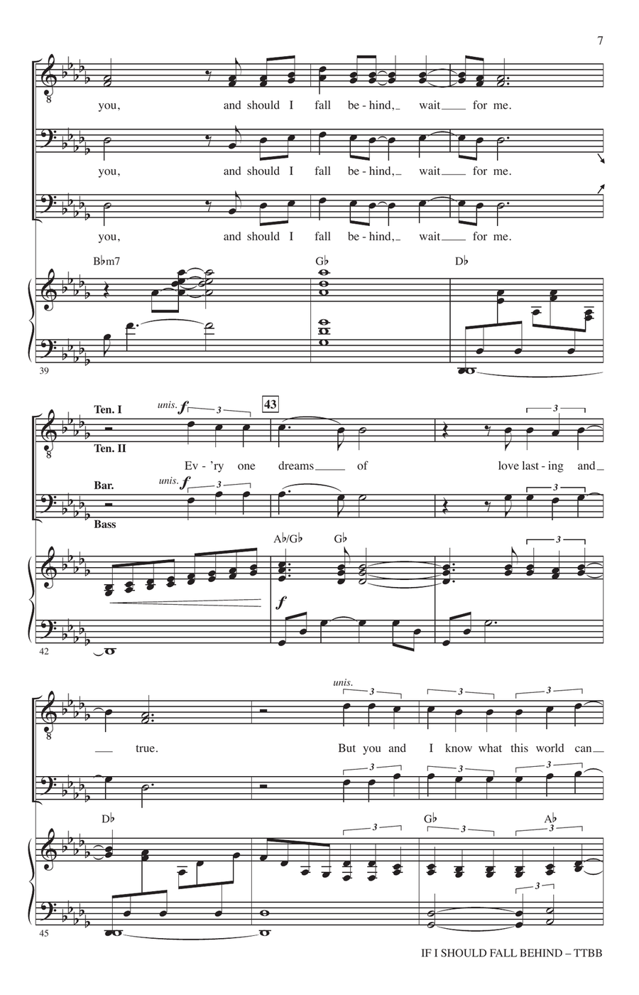 If I Should Fall Behind (arr. Adam Podd & Matt Podd) by Bruce Springsteen TTBB - Digital Sheet Music page 5