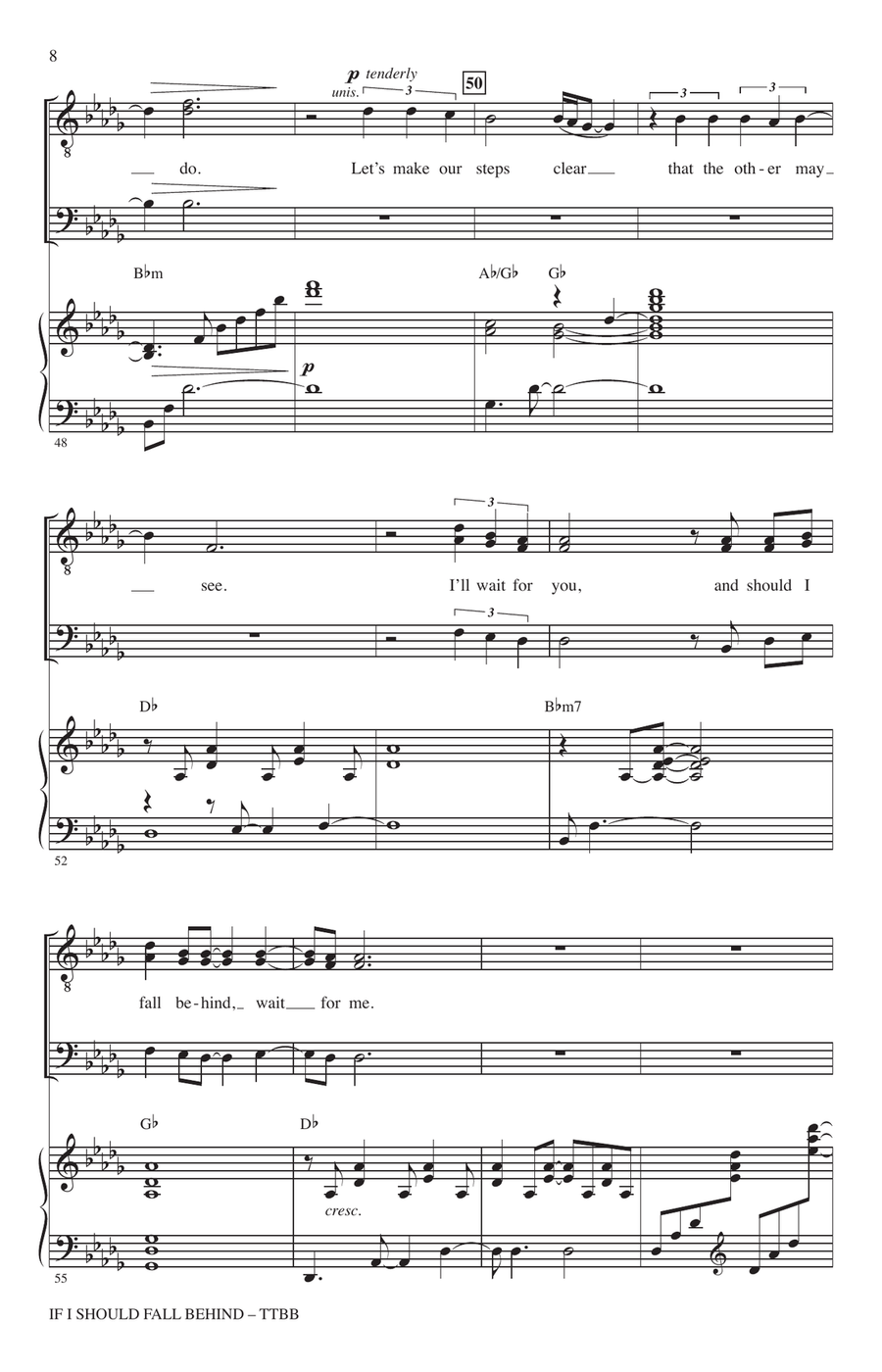 If I Should Fall Behind (arr. Adam Podd & Matt Podd) by Bruce Springsteen TTBB - Digital Sheet Music page 6