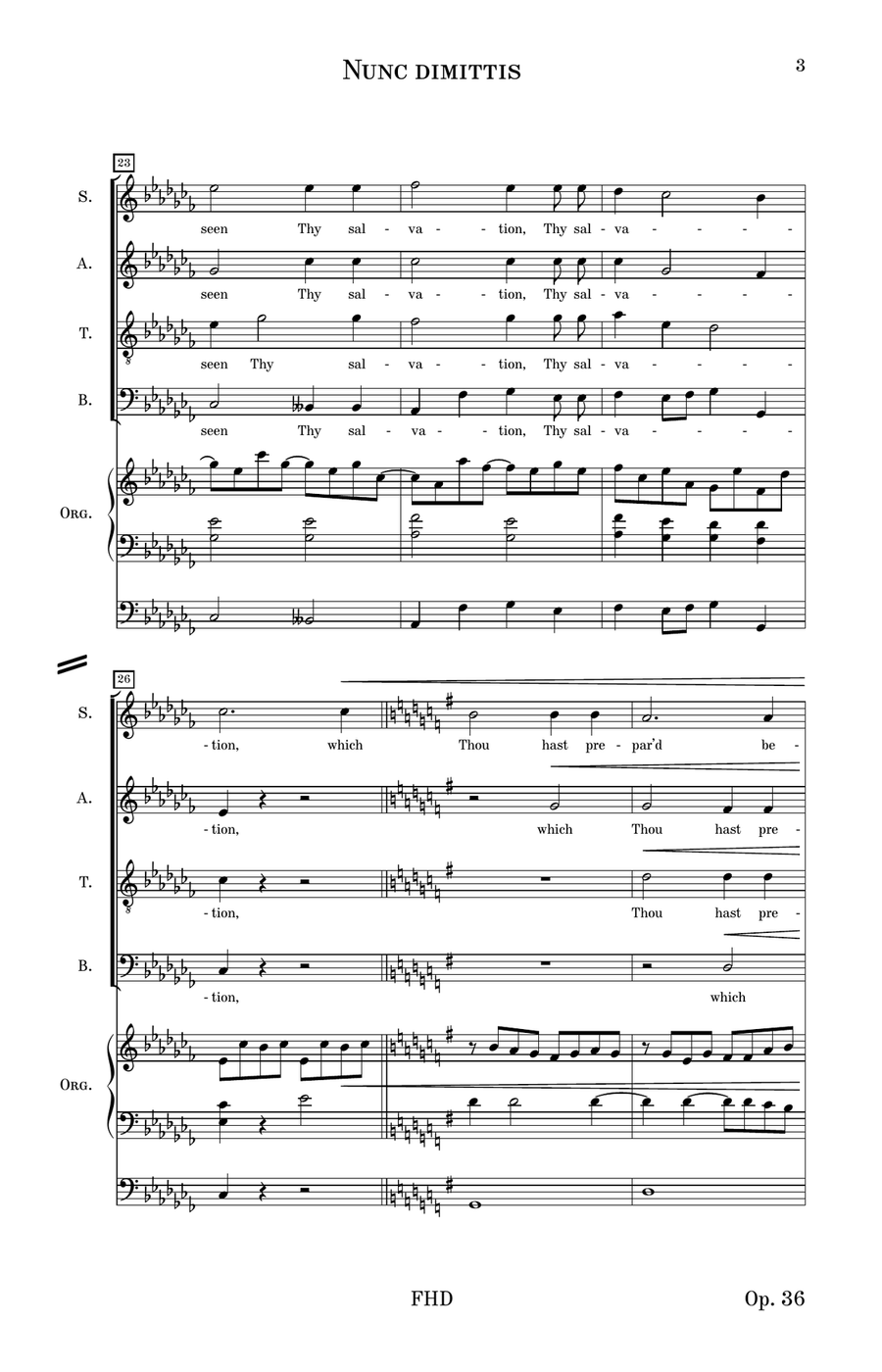 Nunc dimittis Op. 36 4-Part - Digital Sheet Music page 5