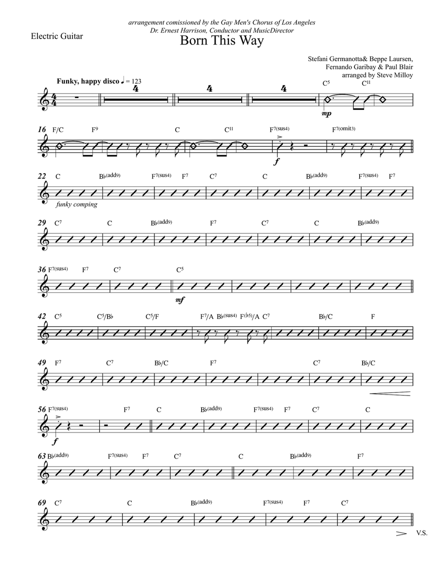 Born This Way by Lady Gaga Small Ensemble - Digital Sheet Music page 3