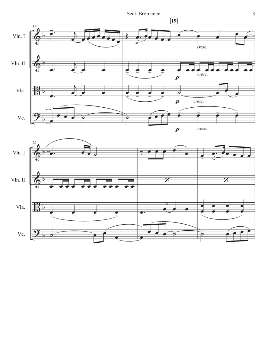 Seek Bromance by Avicii String Quartet - Digital Sheet Music page 3
