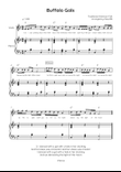 Buffalo Gals - Violin with Piano in F Easy with Chords and Lyrics