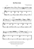 Buffalo Gals - Voice with Piano in C Easy with Chords and Lyrics