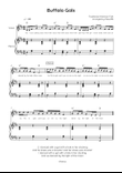 Buffalo Gals - Voice with Piano in D Easy with Chords and Lyrics