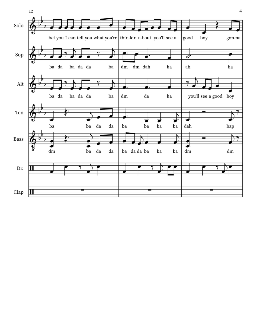 Good Girl by Carrie Underwood SSAA - Digital Sheet Music page 4