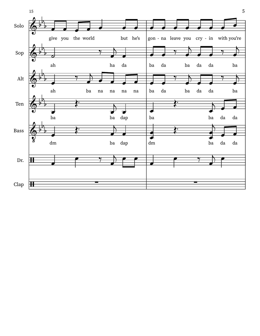 Good Girl by Carrie Underwood SSAA - Digital Sheet Music page 5