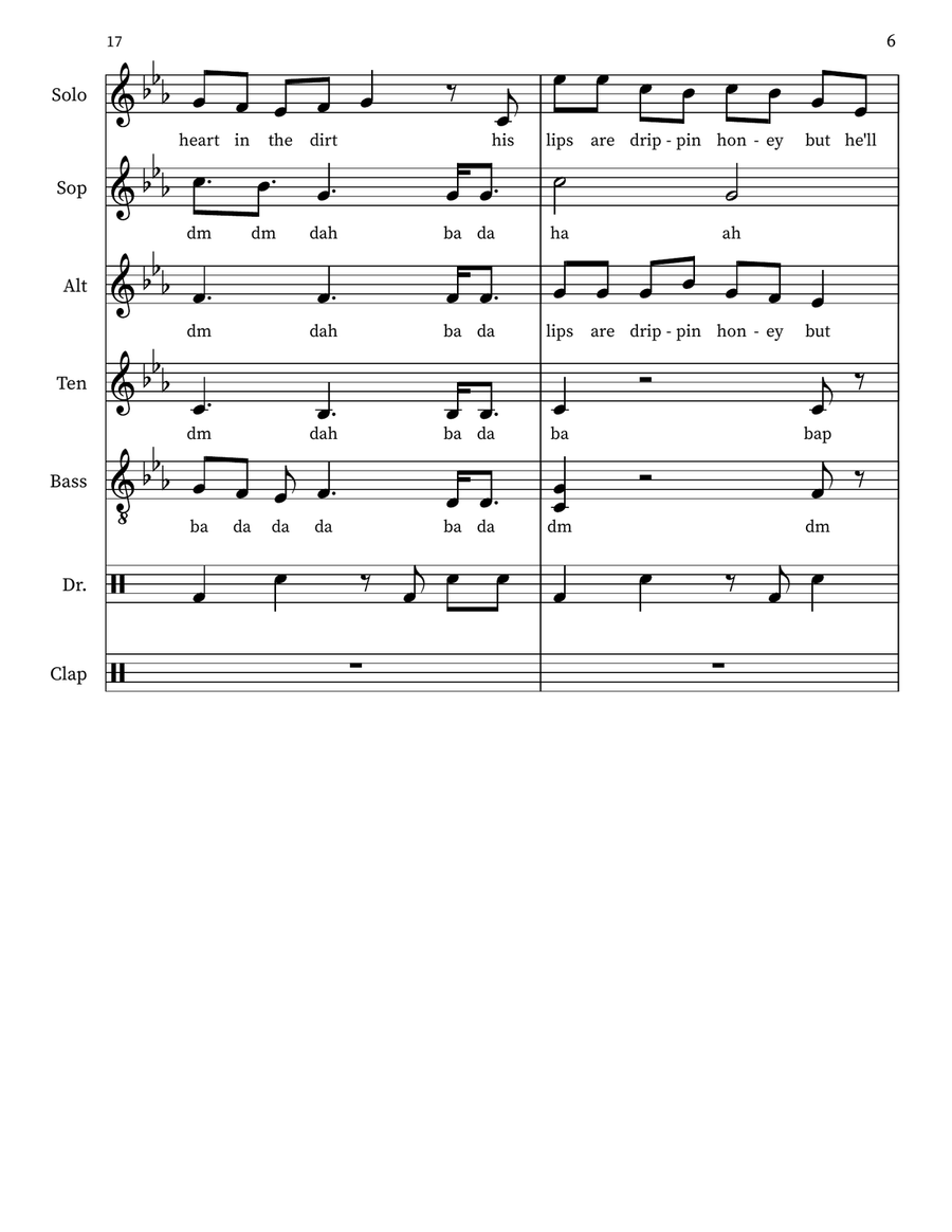 Good Girl by Carrie Underwood SSAA - Digital Sheet Music page 6