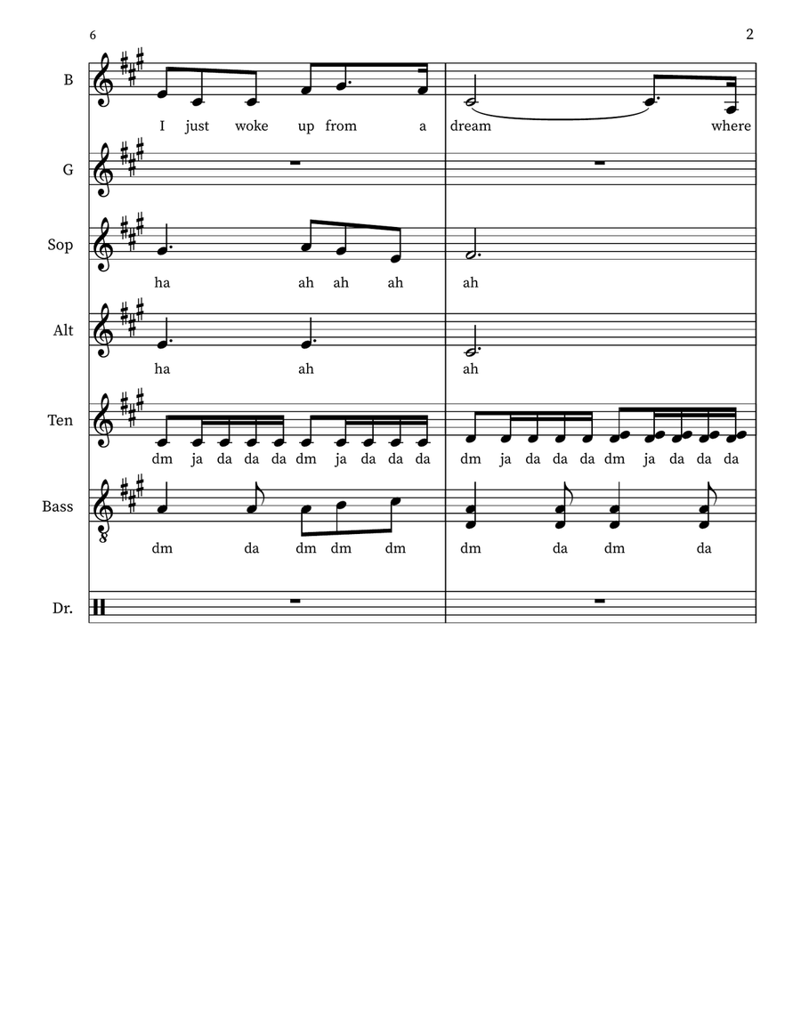 Die With A Smile by Stefani Germanotta SSAA - Digital Sheet Music page 2