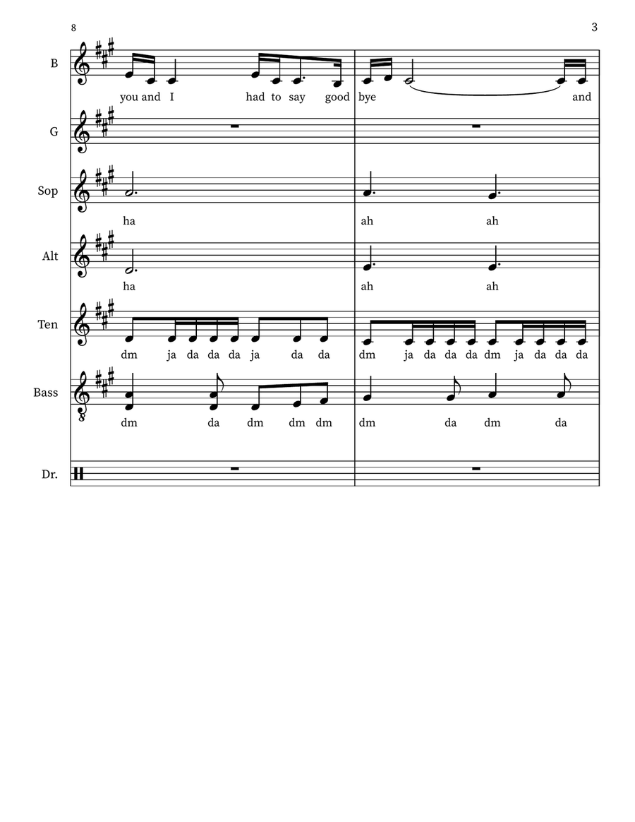 Die With A Smile by Stefani Germanotta SSAA - Digital Sheet Music page 3