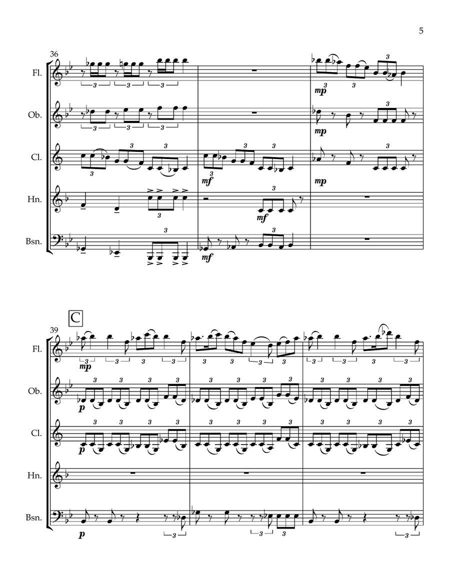 Medley: This Is Berk with Test Drive by John Powell Woodwind Quintet - Digital Sheet Music page 5