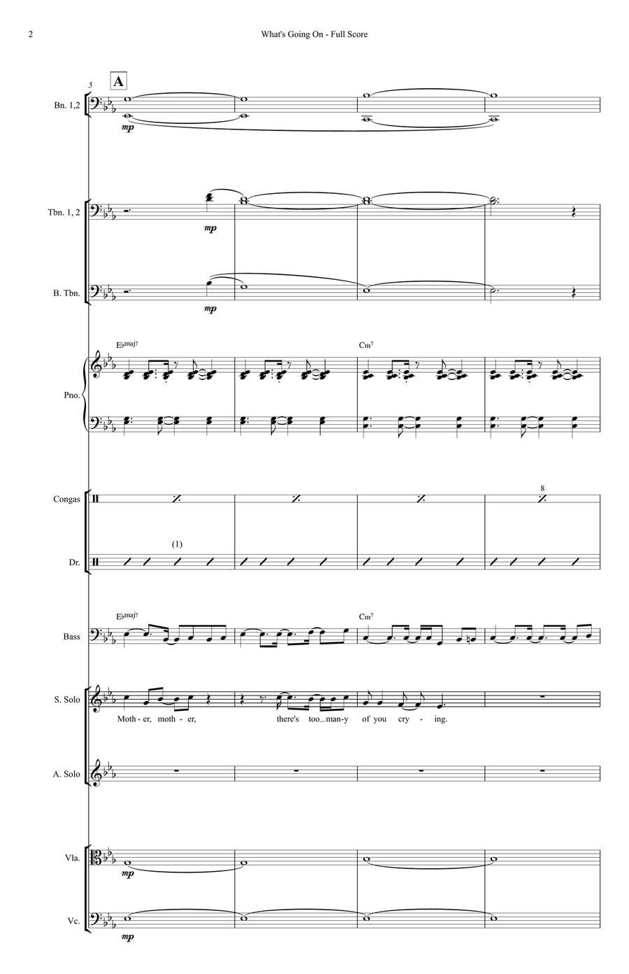 What's Going On by Al Cleveland Full Orchestra - Digital Sheet Music page 2