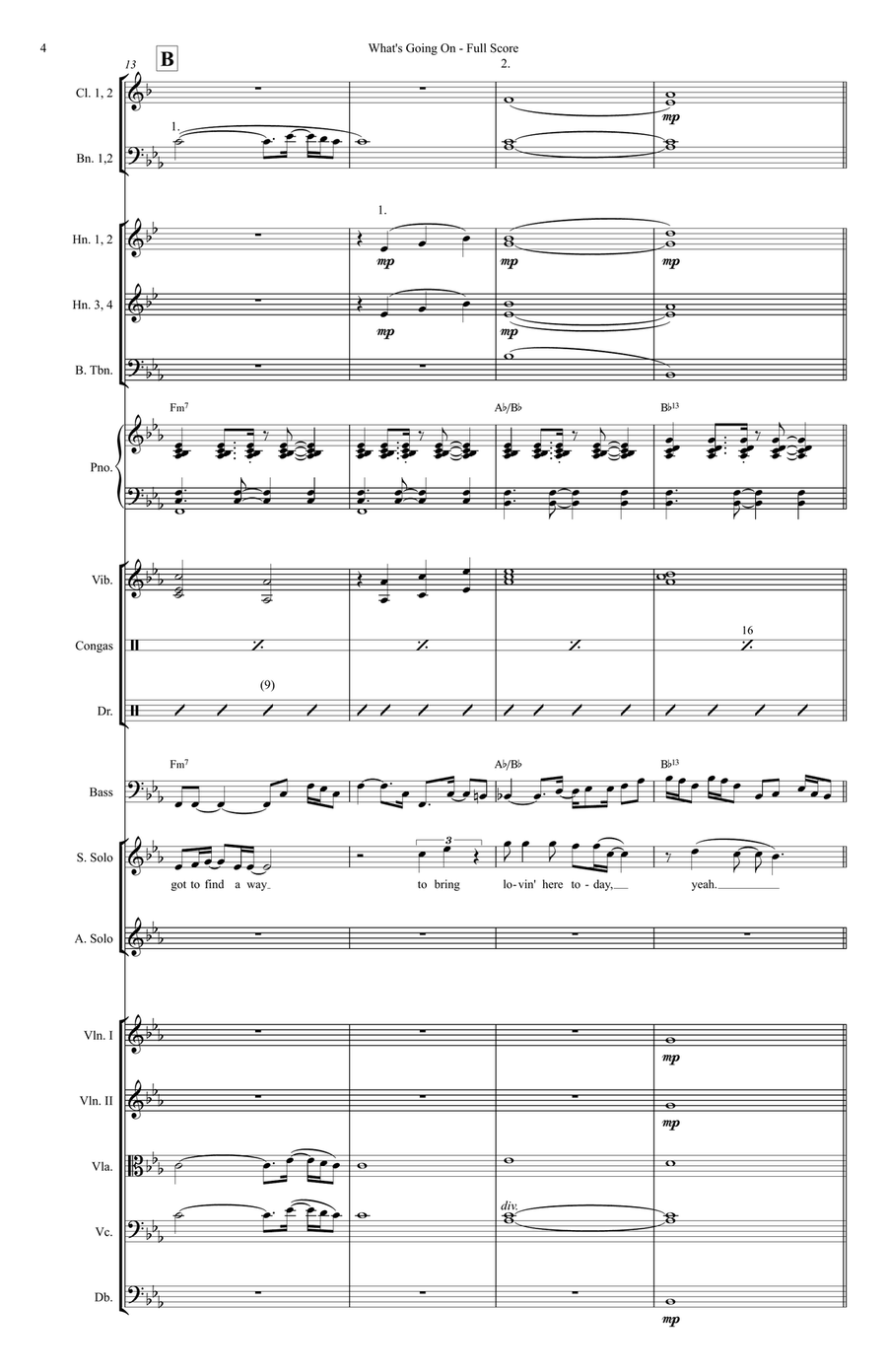 What's Going On by Al Cleveland Full Orchestra - Digital Sheet Music page 4